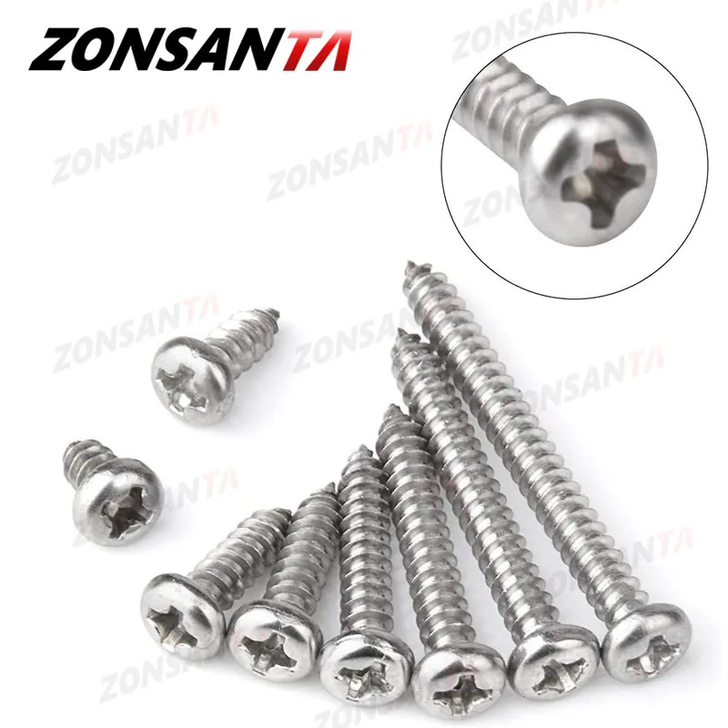 zonsanta self tapping screw set aco inoxidavel pan 04