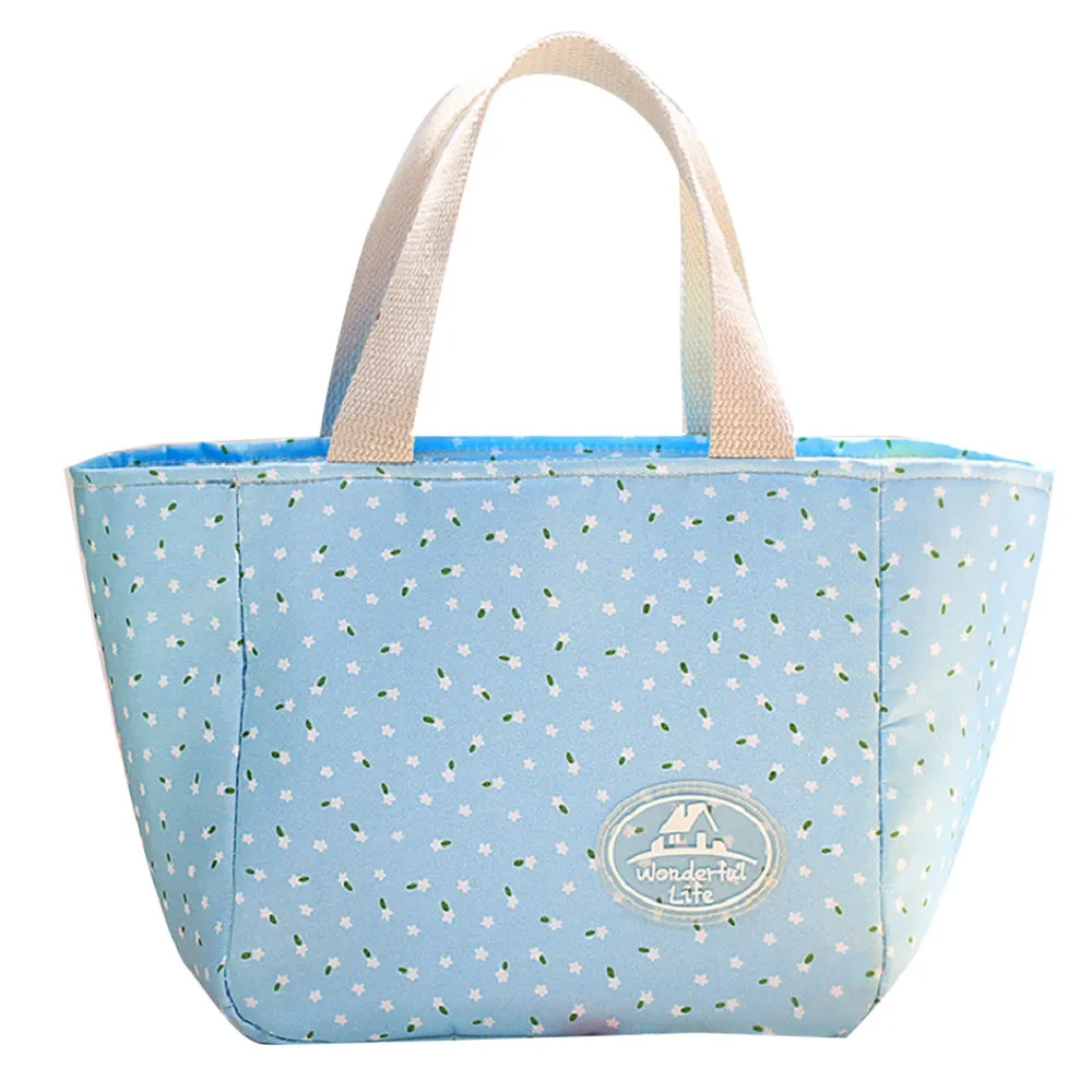 Сумка для обеда для детей Для женщин цветочный Термоизолированный кулер коробка для обеда, для переноски сумка для пикника чехол для хранения сумки térmica - Цвет: F