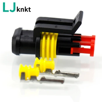

10set Kit 2Pin/3 Pin/4 Pin Way Waterproof Electrical Wire Connector Plug for car Waterproof Connector auto connectors terminals