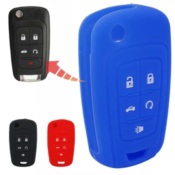 

1pcs 5 buttons Silicone Car Key Case Cover Skin Protector For Chevrolet Sonic Cruze Camaro Bumblebee Malibu E Equinox Impala