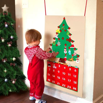 

DIY Christmas Tree Advent Calendar Birthday Advent Calendar Fabric Advent Calendar with Pockets New Year Decor