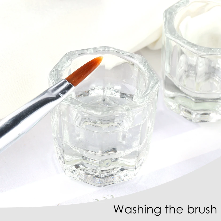 Manicure Tools Nail Tools Crystal Glass Nail Art Cup Washing Brush Container Acrylic Powder Liquid Dish Mini Salon Holder Manicure Accessories Tool CH1606 manicure tools nail tools
