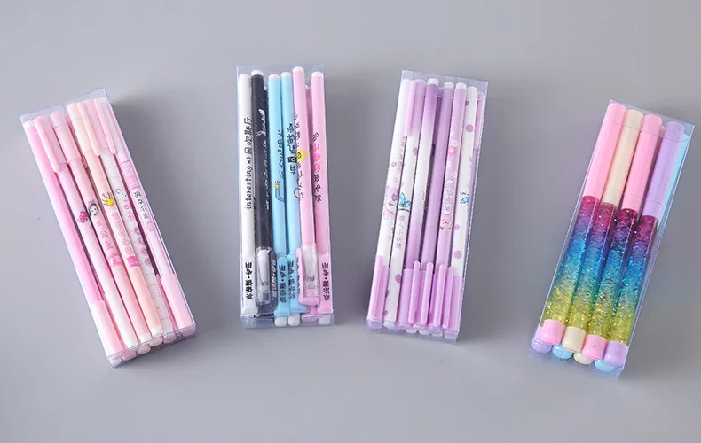 12 стираемых милых волшебных чернил гелевая ручка стилей Радужный креативные ручки для рисования школьные новые канцелярские принадлежности