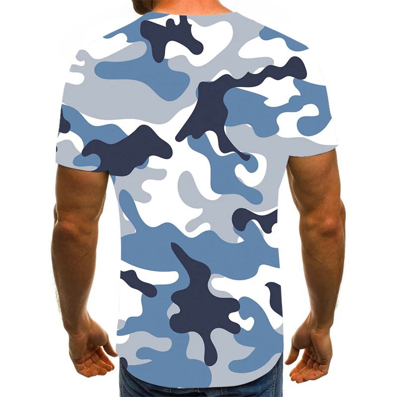 3D Camouflage T shirt Army Green Blue 