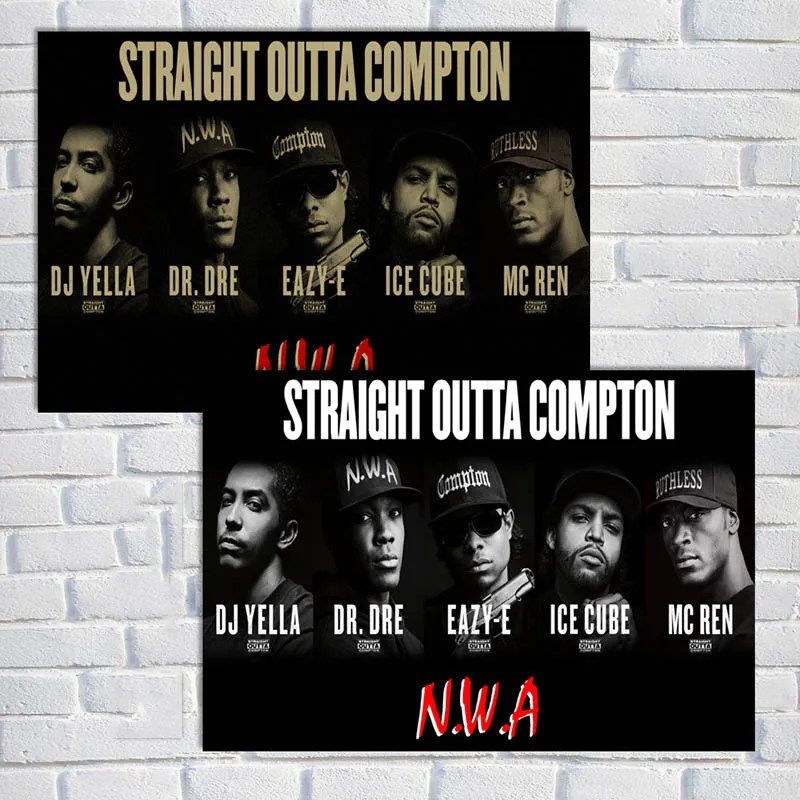 Biggie Smalls/DITC большой L/NWA плакат Американский West Coast Rap хип-хоп настенный художественный плакат белая крафт-бумага настенные картинки QT620 - Цвет: Темный хаки