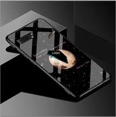 Золотой Чехол для Asus ROG Phone2 ZS660KL из закаленного стекла с мультипликационным рисунком из мягкого силикона с узором чехол для ASUS ROG Gaming Phone 2 задняя крышка - Цвет: Золотой