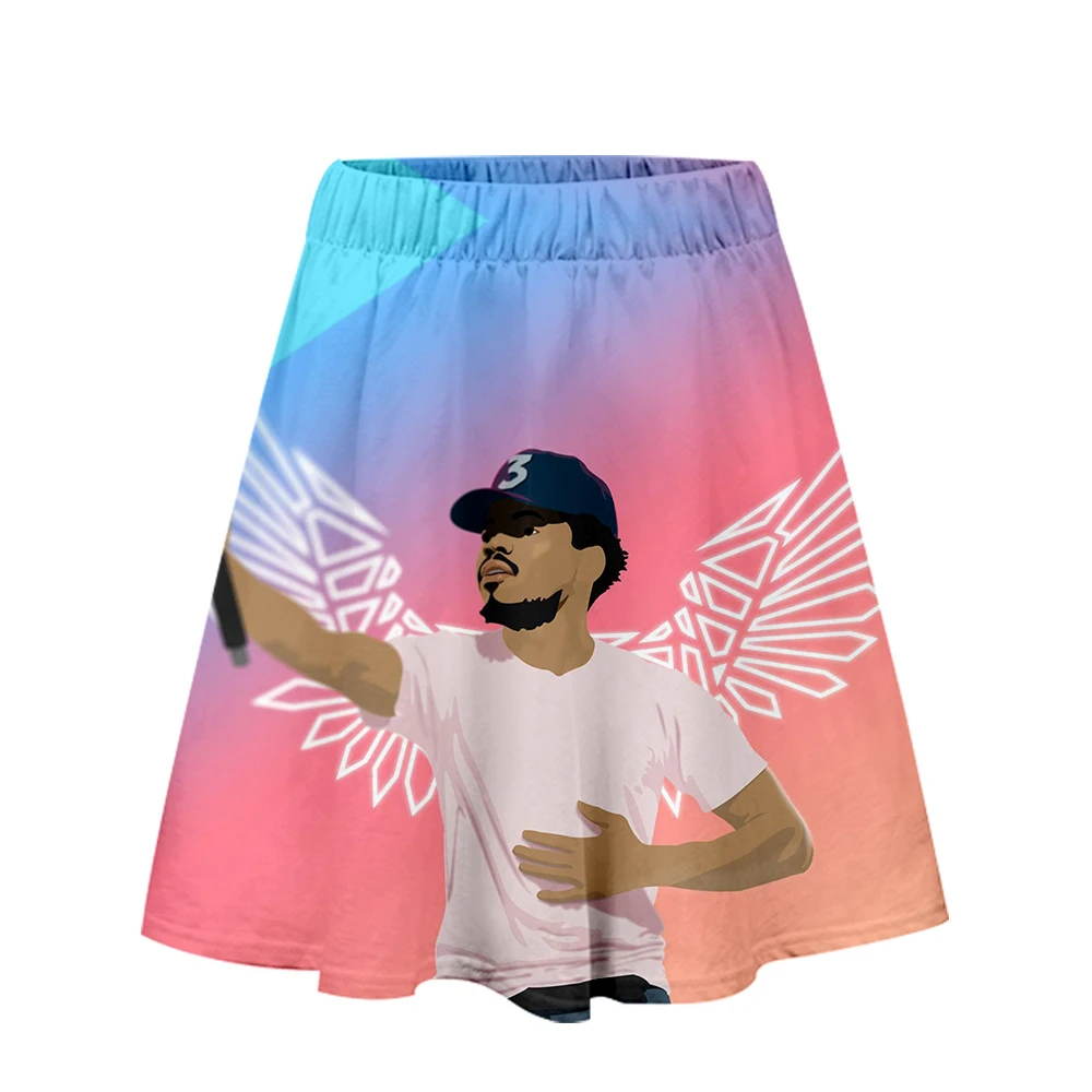 Chance The Rapper 3D полиэстер стильная юбка для девочек Повседневная летняя трендовая модная женская летняя повседневная юбка