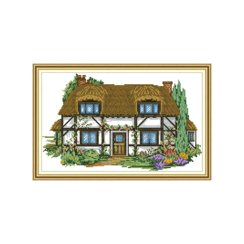 

Villa DIY Handmade Needlework Counted 14CT Printed Cross Stitch Embroidery Decor for Diamond embroidery