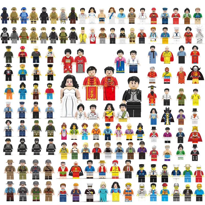 

100pcs Military SWAT City Occupational Figure Model Assembling Building Blocks Toy Mini Dolls Bricks Figures Toys Christmas Gift