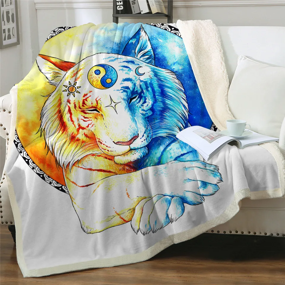 Details about   Peace By Jojoesart Throw Blanket Tigers Printed Bedspreads Sherpa Beds Blanket 