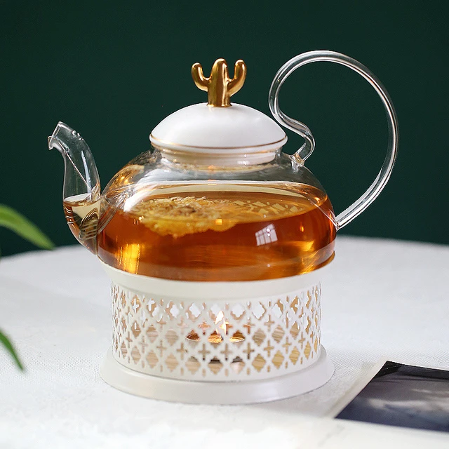 English-style Ceramic Teapots with Infuser Baskets