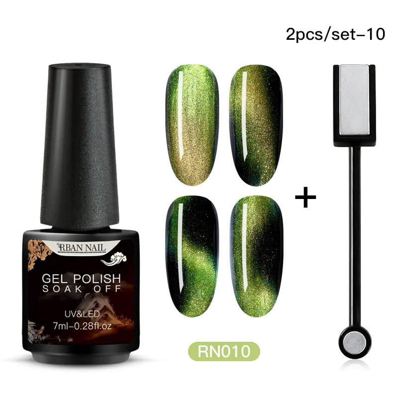 HHZH06109 RBAN NAIL 5D кошачьи глаза УФ-гель для ногтей Хамелеон светодиодный гель лак для ногтей с магнитом палочка Полупостоянный светодиодный гель для ногтей набор - Цвет: HHZH06109