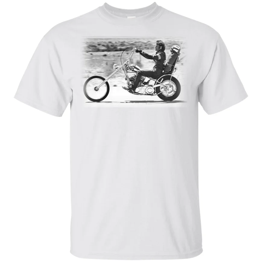 

Easy Rider Peter Fonda Harley Chopper motorcycle T-Shirt White For Men-Women Gift Funny Tee Shirt