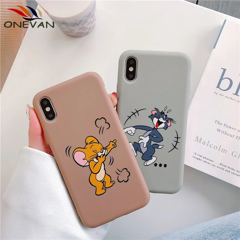 Интересный мультяшный телефон том Джерри дает для iPhone 7 puls 6 6s 8 8puls x xr xsmax 11 POR