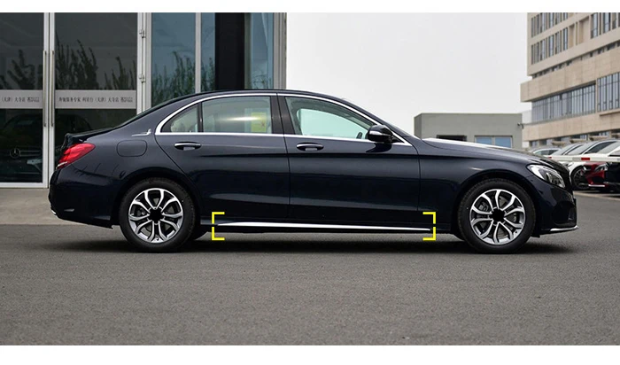 For Mercedes-Benz W205 car stickers modified body stainless steel bright strip C-CLASS decorative body side trim accessories
