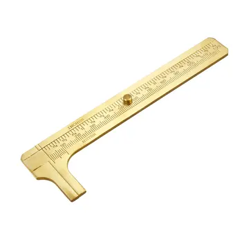 

uxcell Vernier Caliper 120mm 5 Inch Metric Double Scale Copper Sliding Measuring Tool for Carver Carpenter and Fitter