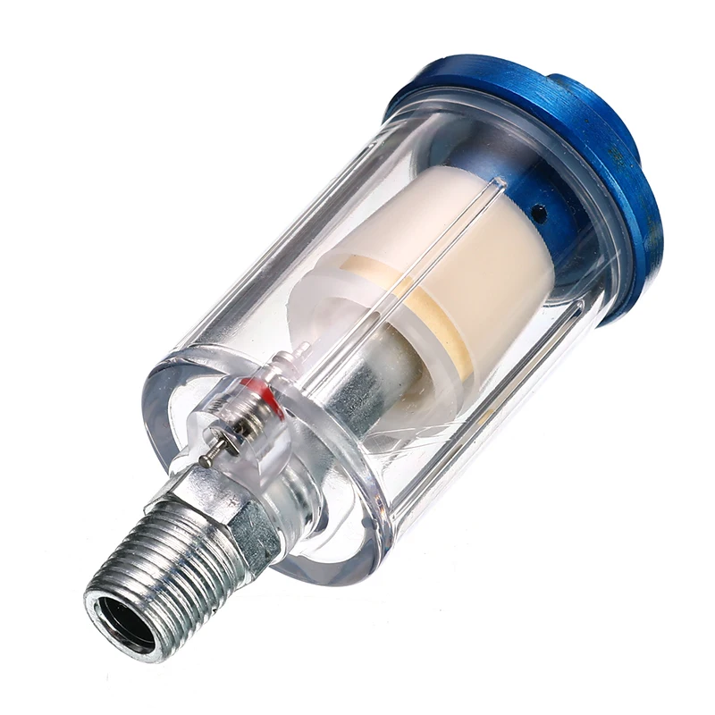 Inline 1/4'' Air Oil Water Separator Filter For Compressor Spray Paint