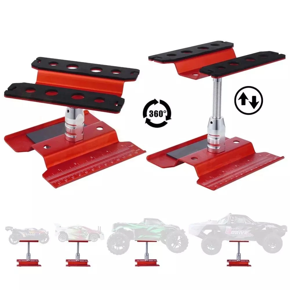 Metal alumínio rc estação de trabalho do carro suporte reparo 360 graus rotação para 1/8 1/10 1/12 1/16 escala modelo
