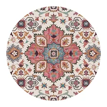 Круглый ковер с цветами для гостиной, дома, круглый ковер для спальни, диван, журнальный столик, напольный коврик, коврик для гардеробной и ковров, Входные Коврики