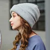 Xthree Beanie sombrero para las mujeres invierno sombrero de piel de conejo solideos caliente sombrero gorra sombreros sombrero ► Foto 2/6