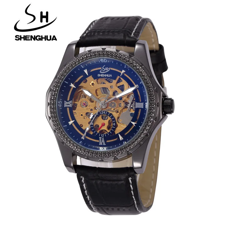 

Shenhua/Deep China Watch Double-Sided Hollow out Automatic Analog Watch Fashion Small Seconds Hollow out MEN'S Watch