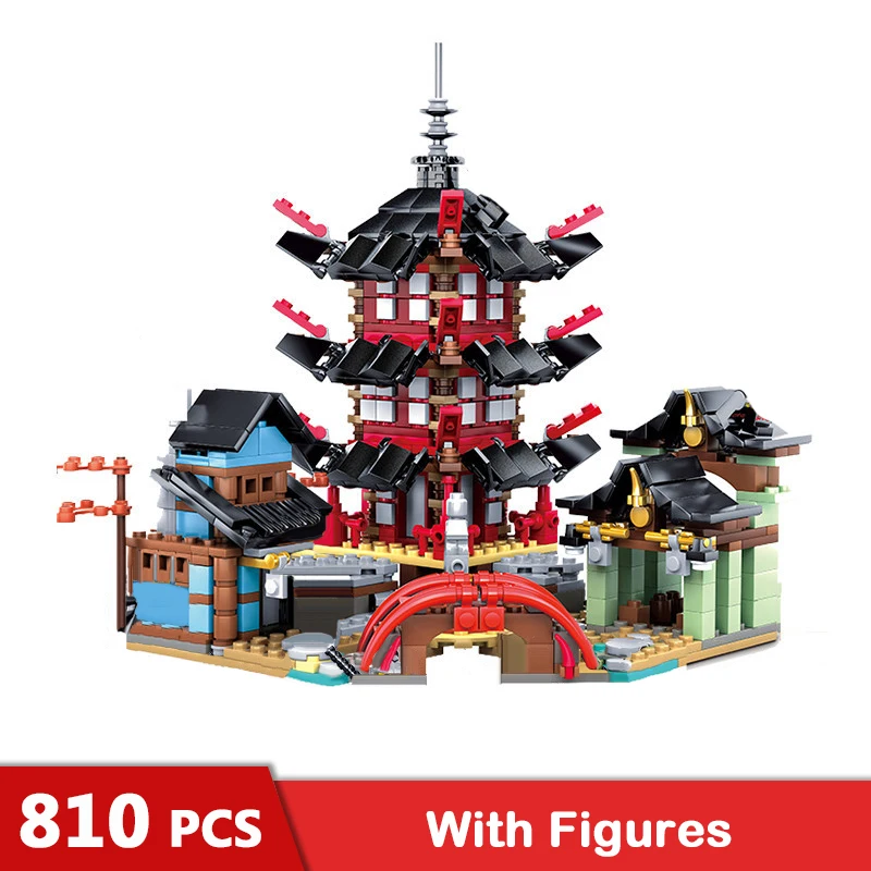 

810Pcs Temple Airjitzu Lion Building Blocks Compatible with Legoinglys Boys Friends Bricks Model Figure Toys for Children