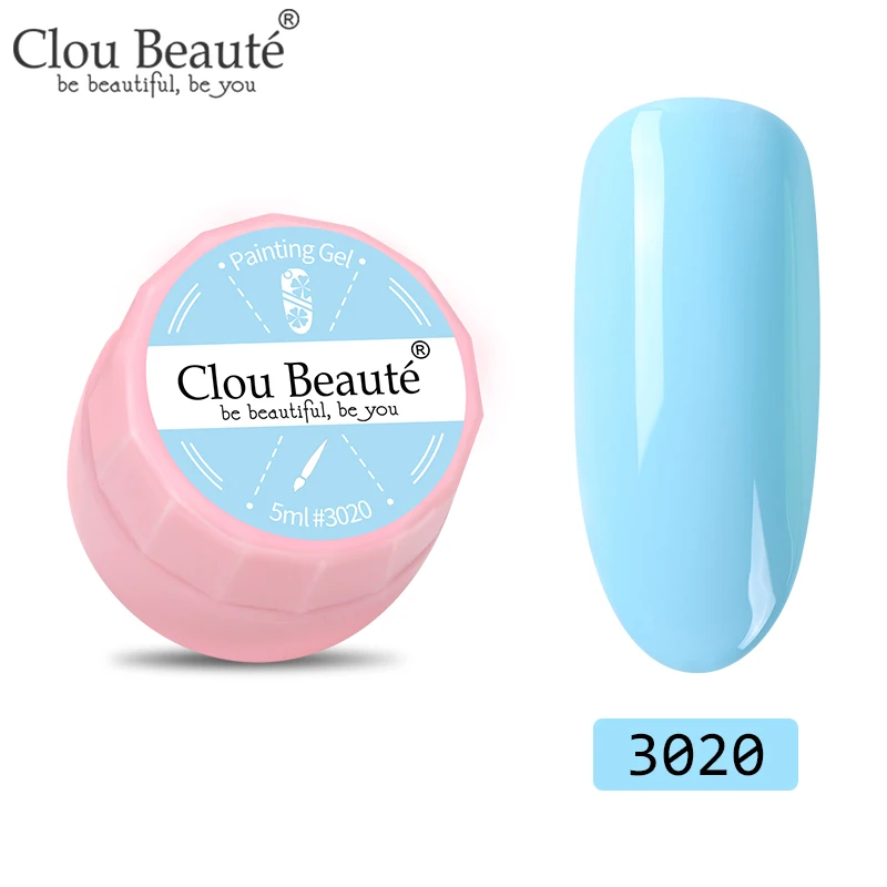 Clou Beaute paint ing Gel 72 цвета гель для ногтей краска УФ/светодиодный дизайн ногтей DIY Краска гель Лак Цвет лак краска ing 5 мл - Color: 3020