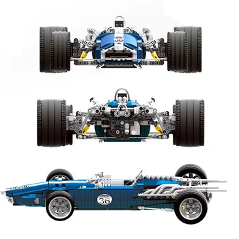 

1758Pcs Car Series DIY Small Particle Building Block Model Vehicle Construction Kit For 100% Building Block Brands - Blue Speed