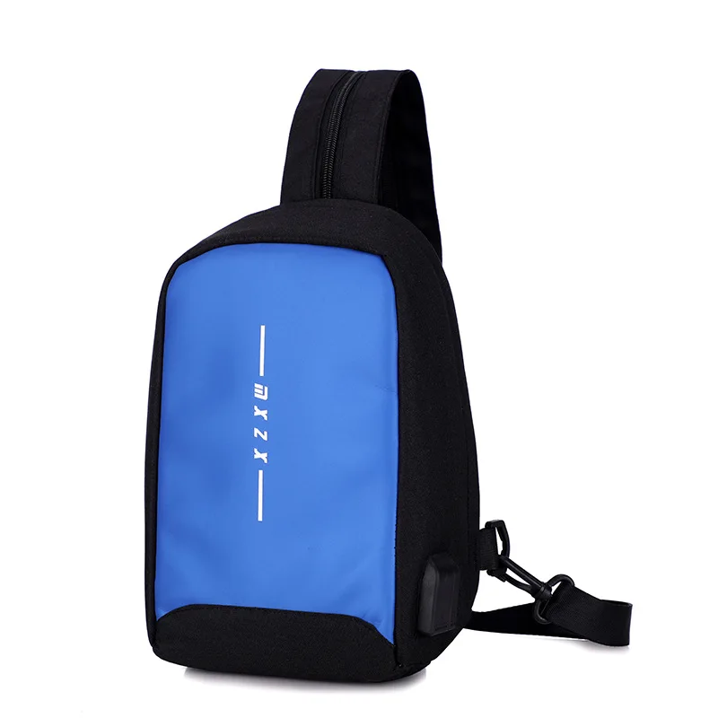 

Men And Women Outdoor Sports Oblique Bag Trend Chest Pack Smart USB Charging Casual Backpack Chest Bag