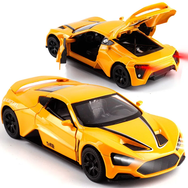 1/32 Высокая симуляция спортивный автомобиль сплав оттягивающаяся назад Модель