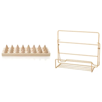 

Finger Type 24 Ring Display Stand Wooden Jewelry Ring Display Tray & Jewellery Organizer Display Stand Rack