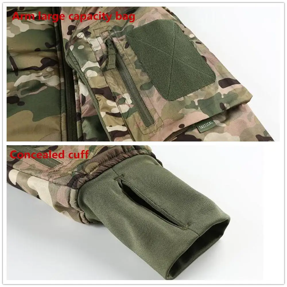 HobbyLane одежда унисекс Осенняя Военная камуфляжная флисовая куртка армейская тактическая одежда Мультикам Мужская камуфляжная ветровка