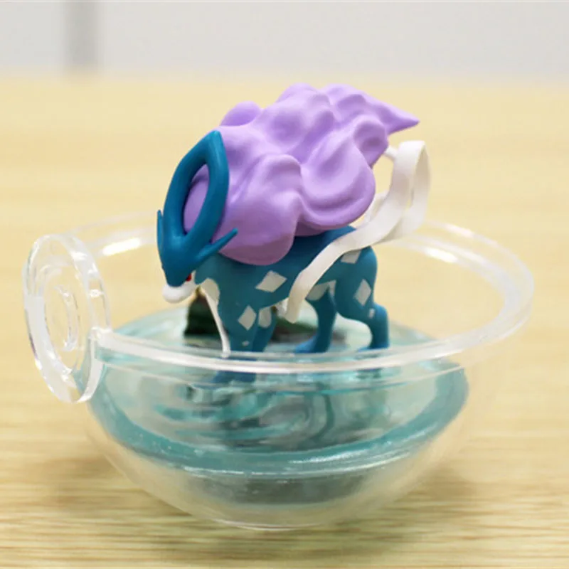 TAKARA TOMY 6 коробок/набор прозрачный шар Пикачу Chikorita Articuno Покемон Иви Фигурки игрушки милые украшения для детей