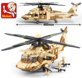 

SLUBAN 0509 Military Helicopter Block Plastic Building Blocks Airplane Model Construction Hobbies Bricks Children Gift Toys