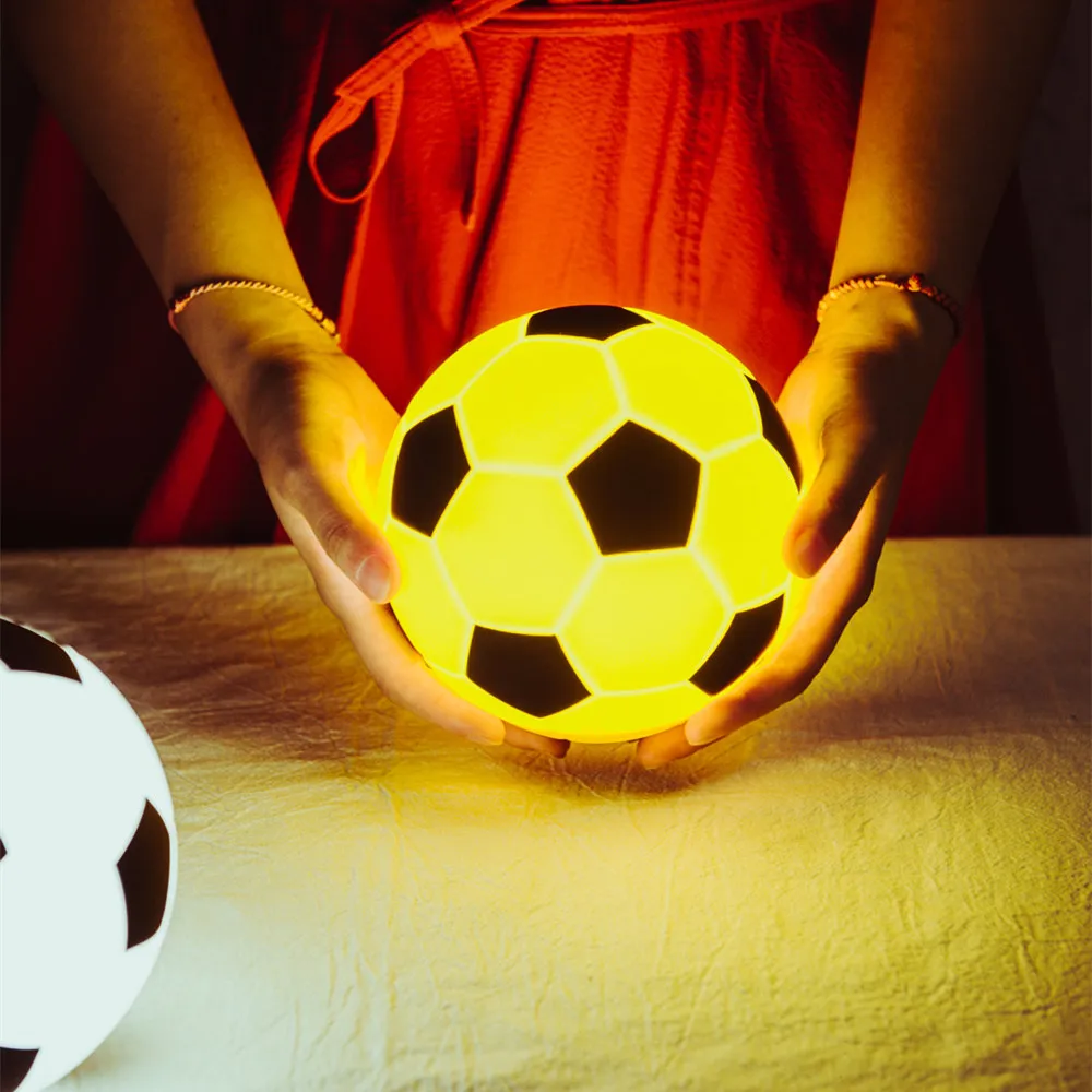 

Football Touch Lamp Creative Dimmable LED Night Light USB Recharageable Silicone Ball Night Lamp for Children Kids Baby Toy Gift