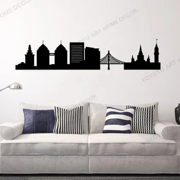 

Splendid Oakland Vinyl Skyline City Wallpaper murals Sticker of Oakland city silhouette Vinyl wall Florida Mural skyline rb-08