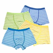 4 шт./лот; модное милое нижнее белье для мальчиков; детское нижнее белье с принтом; Короткие Боксеры в полоску; мягкие трусы