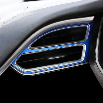 

4PCS for Tesla Model S X 2014-2019 Central control instrument panel air conditioning outlet aluminum alloy decorative frame