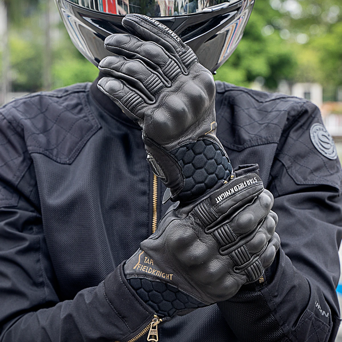 SFK Genuine Leather Goatskin Retro Motorcycle Gloves Full Finger Touch Screen Knuckle Protection motocross motorcycle accessory motorcycle gloves,leather motorcycle gloves