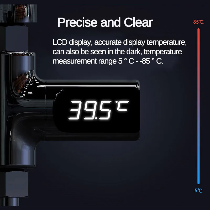 Светодиодный дисплей бытовой водный термометр для душа поток воды температура монитор Электрический светодиодный дисплей Термометры для душа самогенерирующий