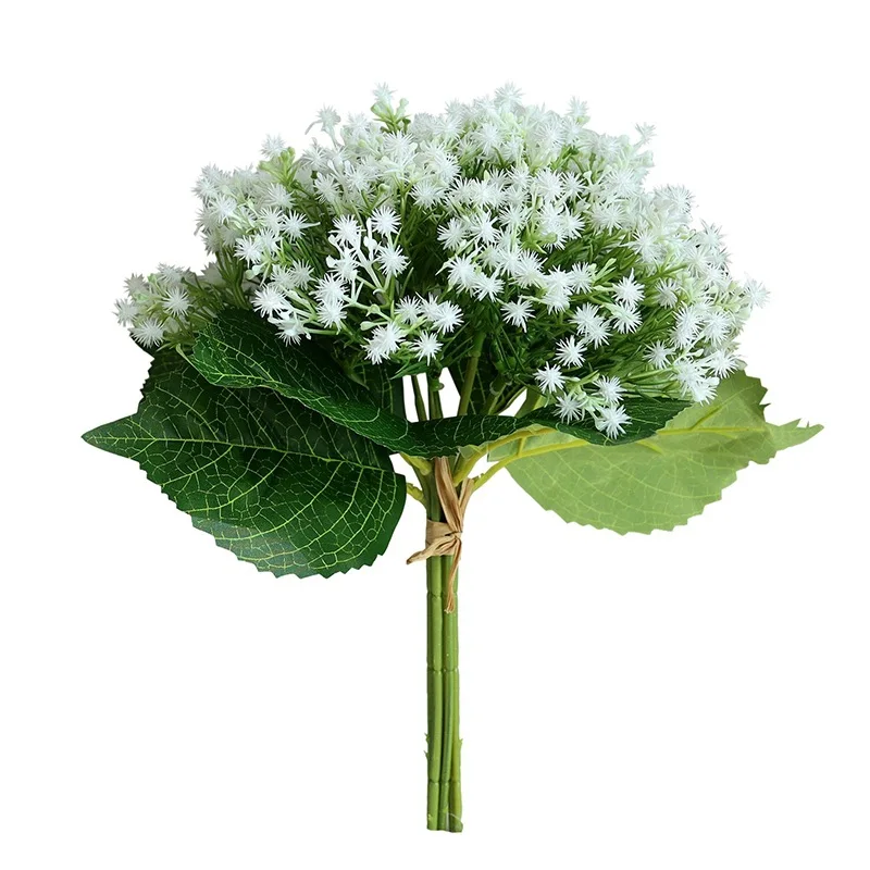 

2PCS Artificial Fake Flower Night Willow Herb Gypsophila, Bride's Wedding, Wedding Holding Artificial Plastic Bouquet