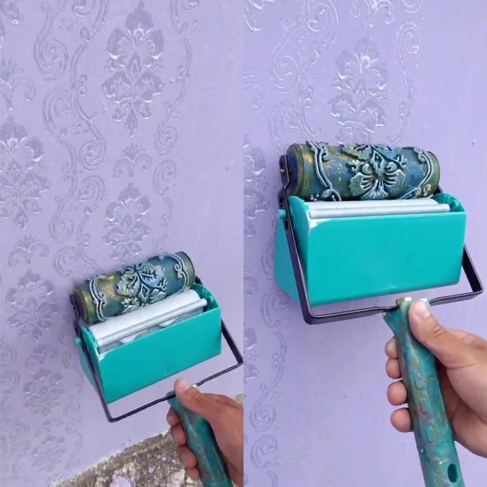 Wall Decoration Paint Roller 5 Rubber Brush Tools Roll For Wallpapering Room House Wallpaper Modern 