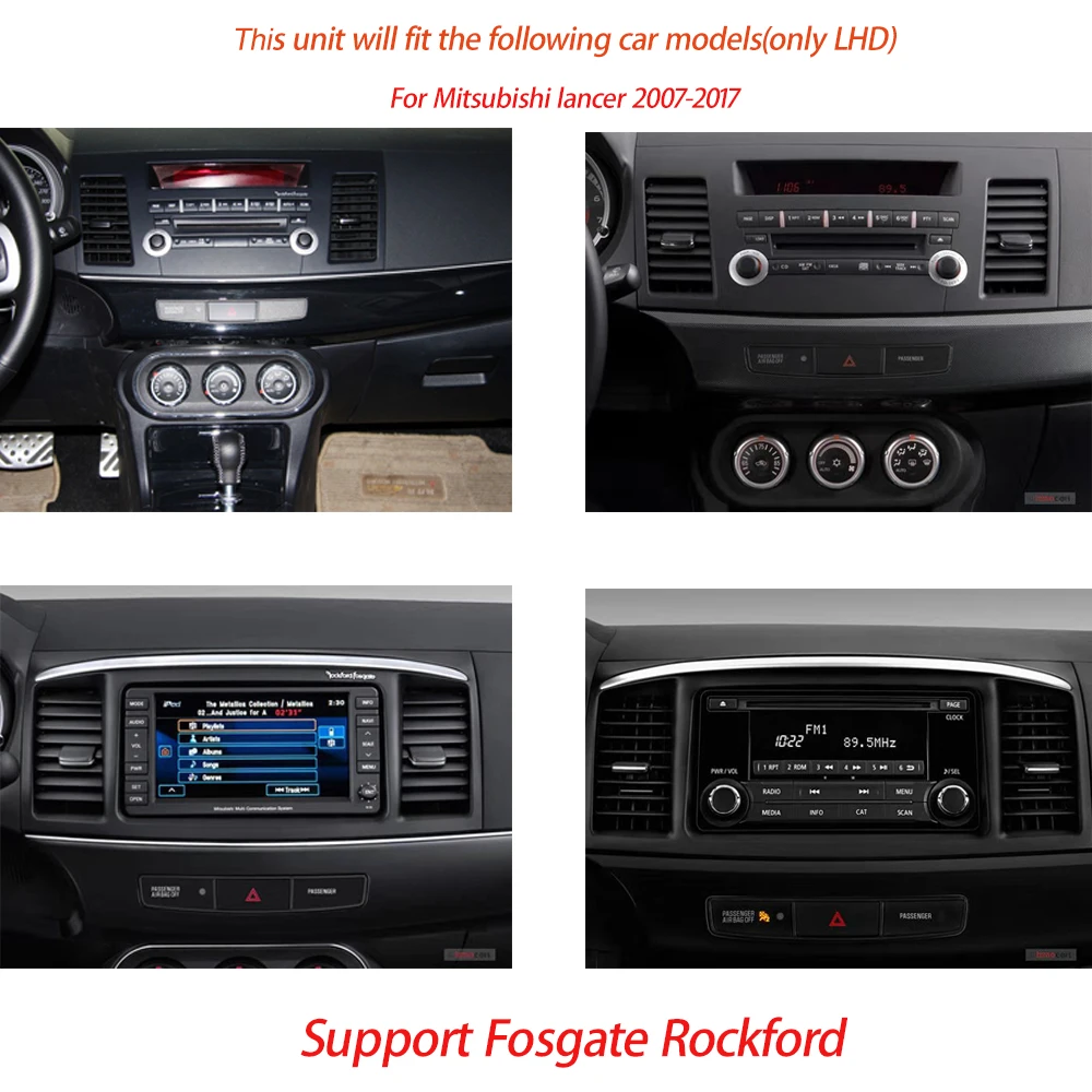 Perfect Kukuz Android 8.1 Tesla car multimedia for Mitsubishi Lancer 2007-2017 Car Dvd Gps Player built-in Radio Video Navigation Wifi 1