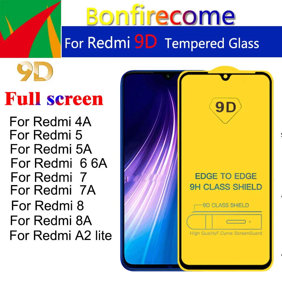 Закаленное стекло 9D с полным покрытием для Xiaomi Redmi 8A 8 7 7A 6 6A 4A 5A A2 lite 10 шт./партия