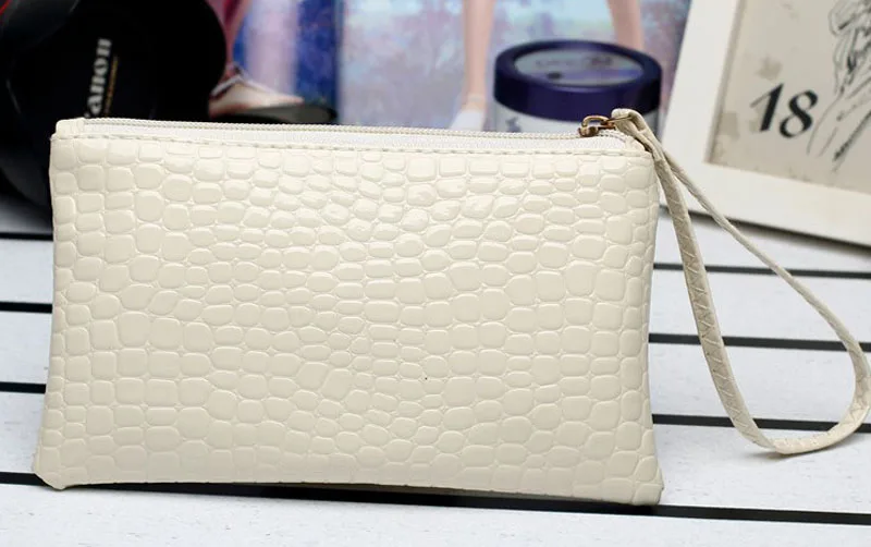 White Женские кошельки и кошельки на молнии Длинная женская сумка клатч сумочка маленькая квадратная сумка кошелек женский - Цвет: White