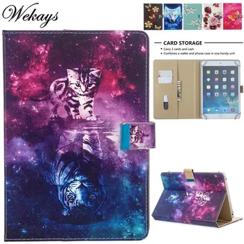 

Wekays 10 inch Universal Stand Leather Cover Case For Coque Samsung Amazon Huawei 10.0 Tablet Cartoon Cat Tiger Protective Shell