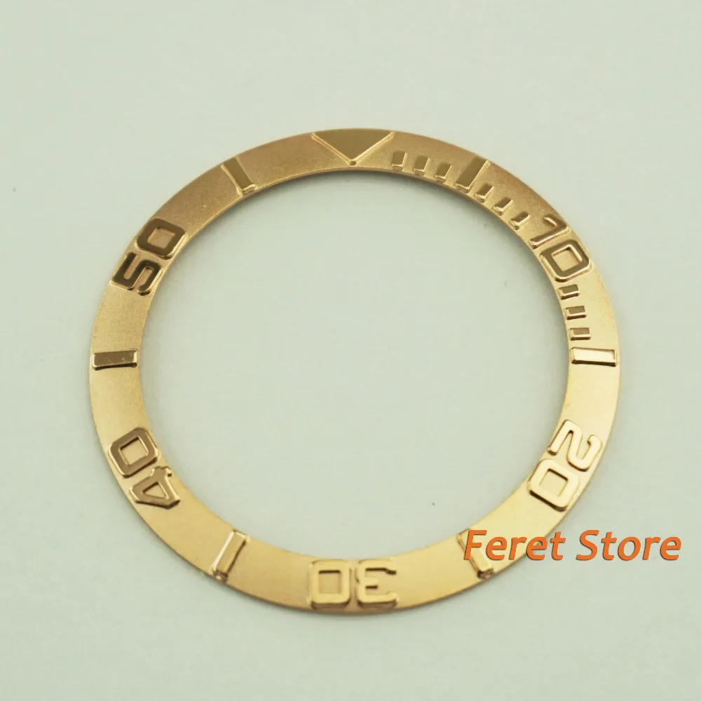 Watch bezel New 38mm Stainless steel silver gold insert for watch aftermarket replacement parts