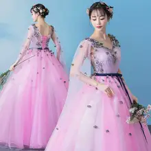 Милые 16 платьев Бальные платья 3/4 рукава Цветочные Кружева аппликация платье для маскарада Бальные платья