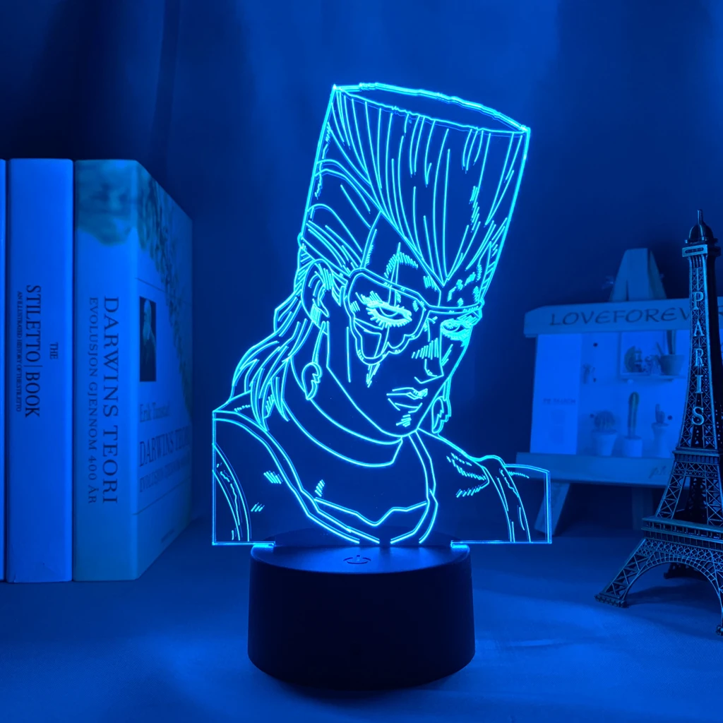 3d Lamp Anime JoJo Bizarre Adventure for Bedroom Decor Light Birthday Gift Manga Jojo Figure Led Night Light Jotaro Kujo