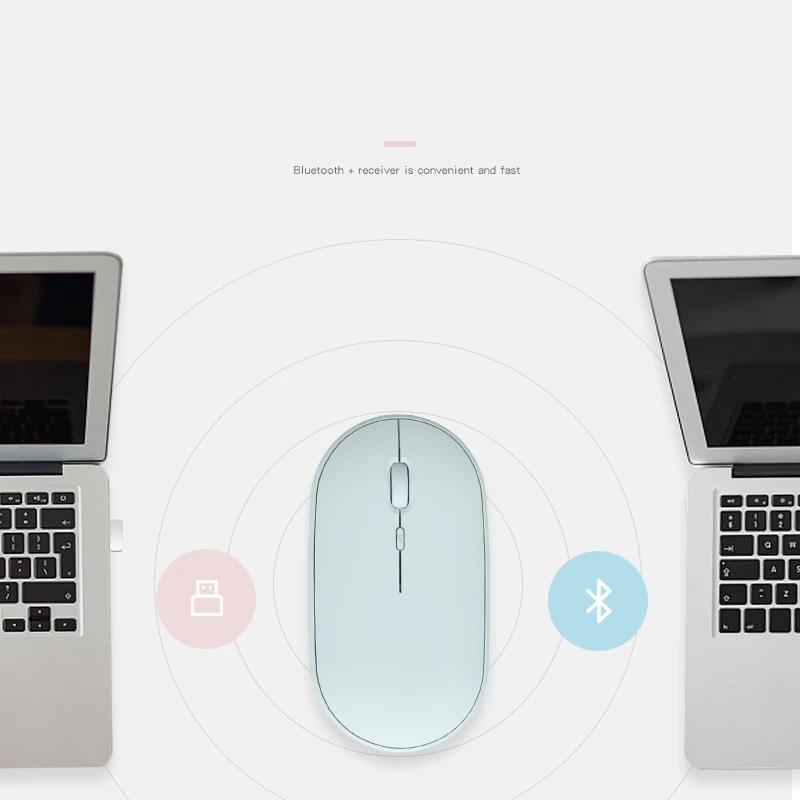 Для Apple Macbook air для Xiaomi Pro перезаряжаемая Bluetooth мышь Huawei Matebook ноутбук